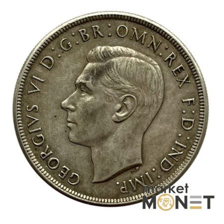 Срібна монета 1 крона 1937 рік Австралія 925 28.28 г.