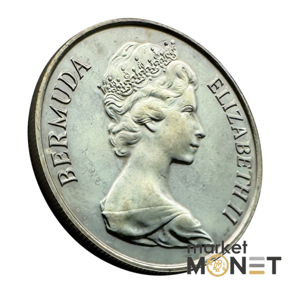 Монета 25 центів 1984 Бермудські Острови Королева Єлизавета II (4.21) Proof