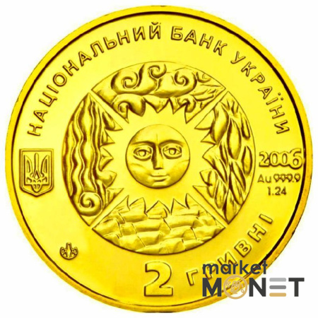 Золота монета 2 грн "Телець" 2006 Україна