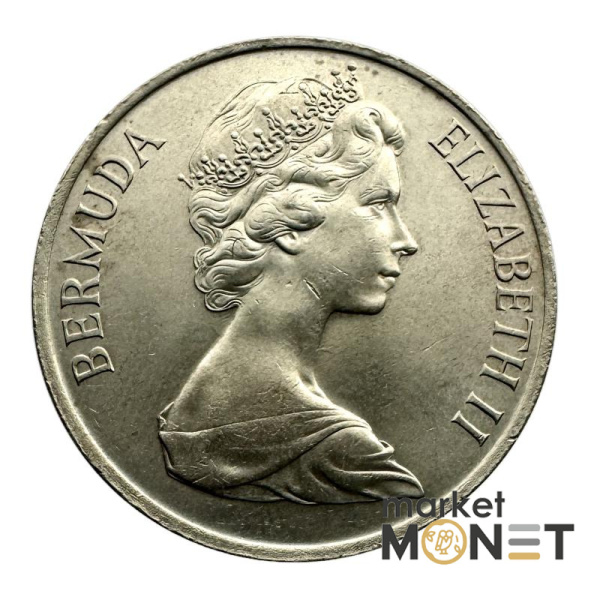 Монета 50 центів 1970 Бермудські Острови Королева Єлизавета II 