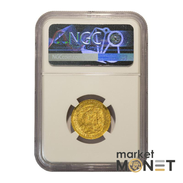 Золота монета 20 боліварів 1911 року Венесуела у слабкі MS 64