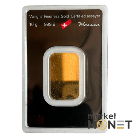 Золотий злиток 10 грам ARGOR-HERAEUS