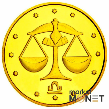 Золота монета 2 грн "Терези" 2008 Україна