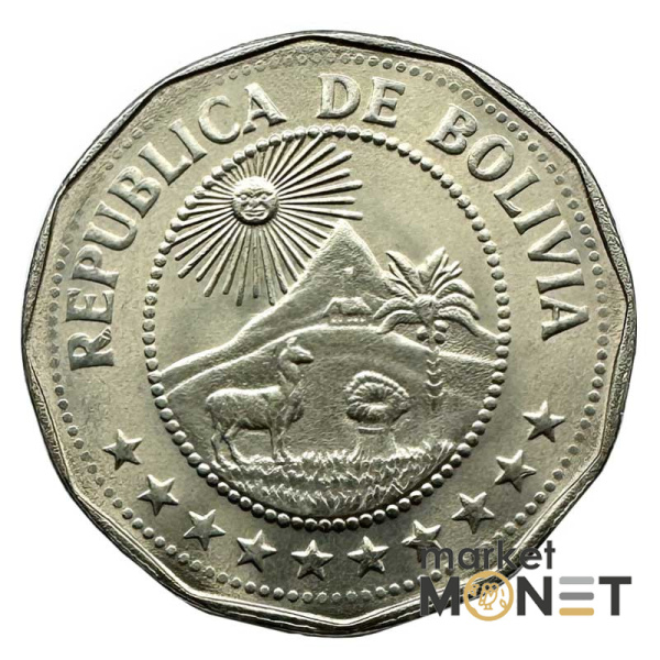 Монета 25 сентаво 1972 рік Болівія 3,5 г. (1)