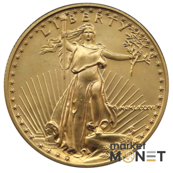 Золота монета 1/2 oz Американський Орел 25 доларів 1986 США