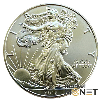 Срібна монета 1 долар 2018 США 999 1 Oz Американський орел Срібна монета 1 долар 2018 США 999 1 Oz Американський орел