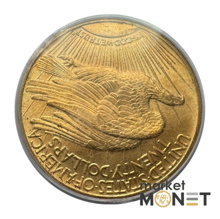 Золота монета 20 доларів 1924 США 900 33.5 г. у слабі MS 64