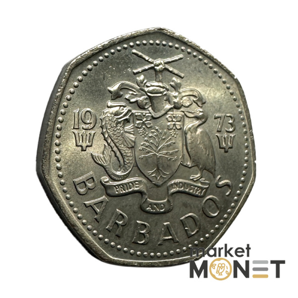 Монета 1 долар 1975 Барбадос (5.1)