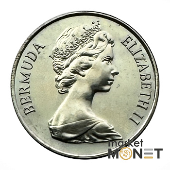 Монета 25 центів 1984 Бермудські Острови Королева Єлизавета II (4.12) Proof
