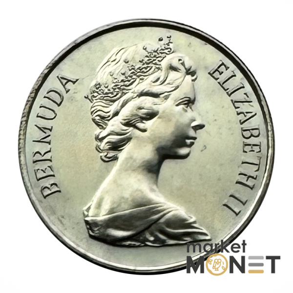 Монета 25 центів 1984 Бермудські Острови Королева Єлизавета II (4.12) Proof