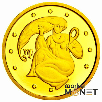 Золота монета 2 грн "Діва" 2008 Україна