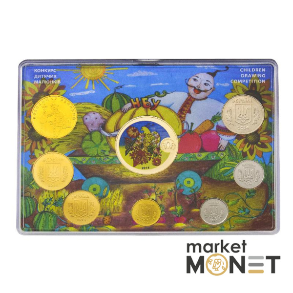 Набір "Монети України" 2014 Україна Конкурс дитячих малюнків