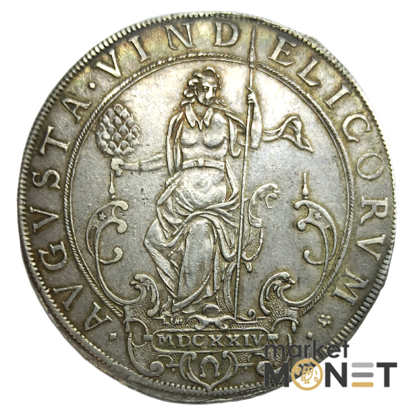 Срібна монета 1 талер 1624 года Аугсбург Німеччина