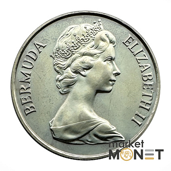 Монета 25 центів 1984 Бермудські Острови Королева Єлизавета II (4,11) Proof