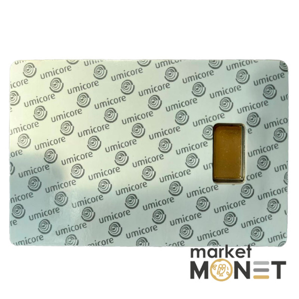 Золотий злиток 5 грамів umicore