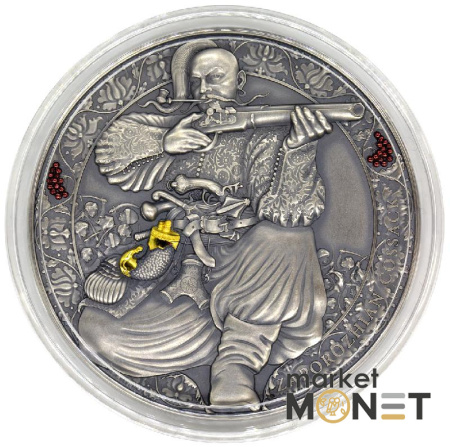 Срібна монета 3000 франків “Запорожський Козак” “Zaporozhian Cossack” Камерун 2021