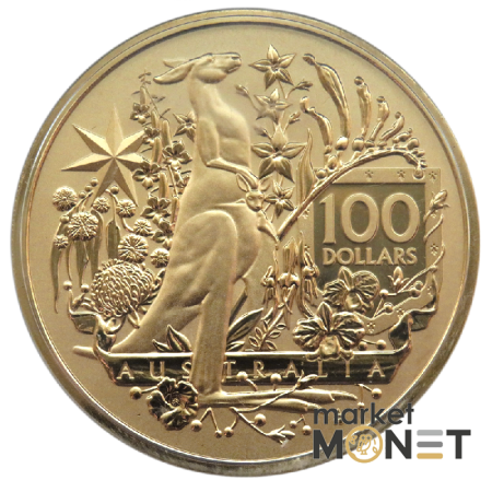 Золота монета 1oz Герби Австралії 100 доларів 2021 Австралія