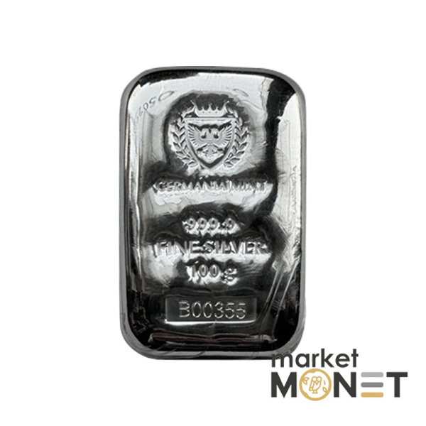 Срібний злиток 100 грам 