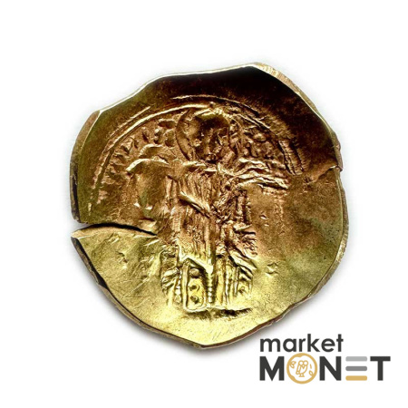 Золота Візантійська монета Андронік II і Андронік III, 1325 -1334 рр. н.е. Золото Гіперпірон (3,87 г) Константинополя. Діва Марія / Христос та імператори.