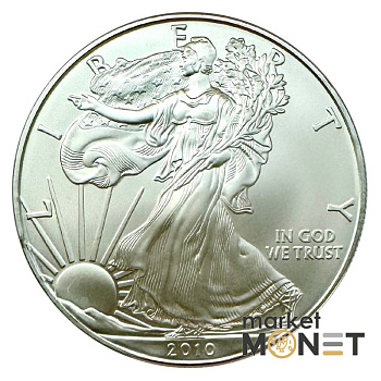 Срібна монета 1 долар 2010  США 999 1 Oz Американський орел Срібна монета 1 долар 2010  США 999 1 Oz Американський орел