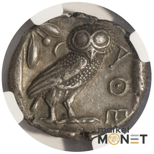 Срібна монета 440-404 до н.е. Греція Афінська тетрадрахма