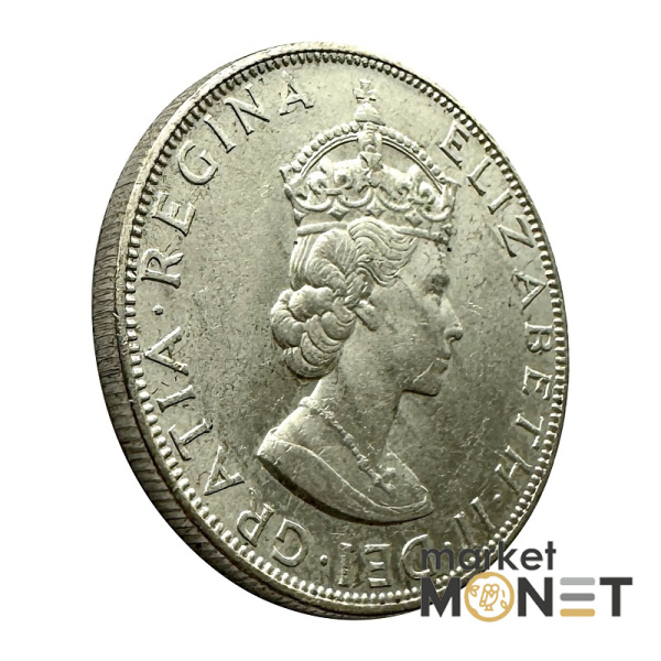 Срібна монета 1 крона 1964 Бермудські Острови 500 Королева Єлизавета II (№3)