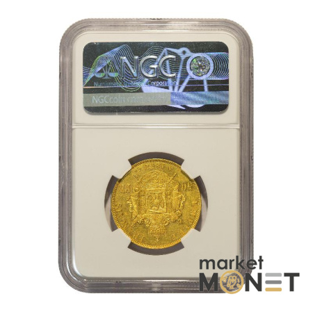 Золота монета  50 франків 1858А Франція в слабі MS61