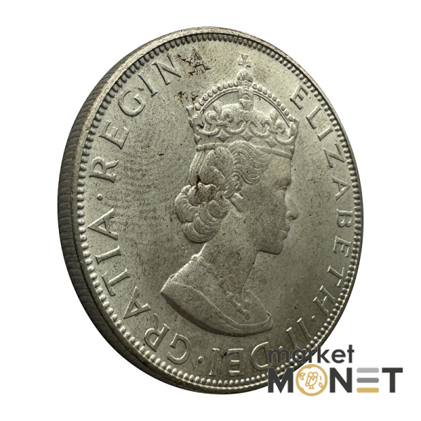 Срібна монета 1 крона 1964 Бермудські Острови 500 Королева Єлизавета II (№5)