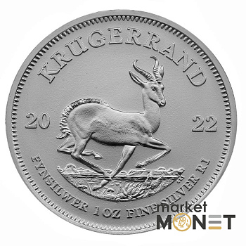 Срібна монета 1 ранд 2022 ПАР 999 1 Oz Крюгерранд Срібна монета 1 ранд 2022 ПАР 999 1 Oz Крюгерранд