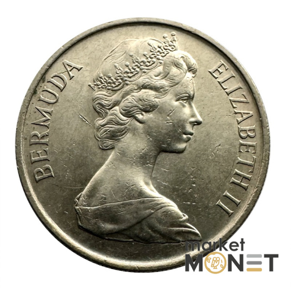 Монета 25 центів 1973 Бермудські Острови Королева Єлизавета II (№1)