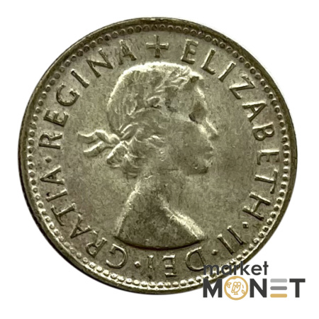 Сріба монета 1 шилінг 1954 рік Австралія 500 5.65 г. Королева Єлизавета II