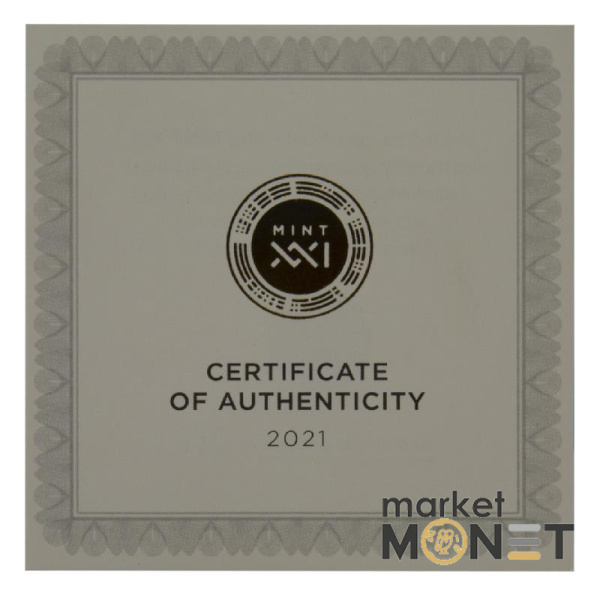 Срібна монета 3000 франків “Запорожський Козак” “Zaporozhian Cossack” Камерун 2021