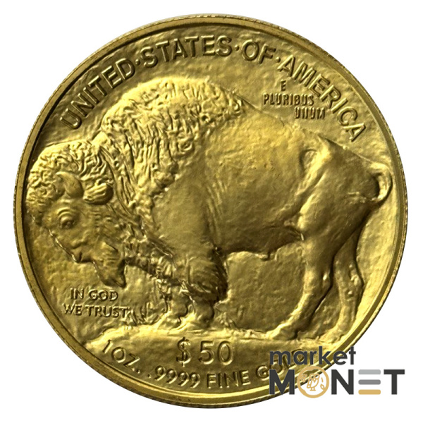 Золота монета 50 доларів 2021 США 9999 1oz Американський бізон