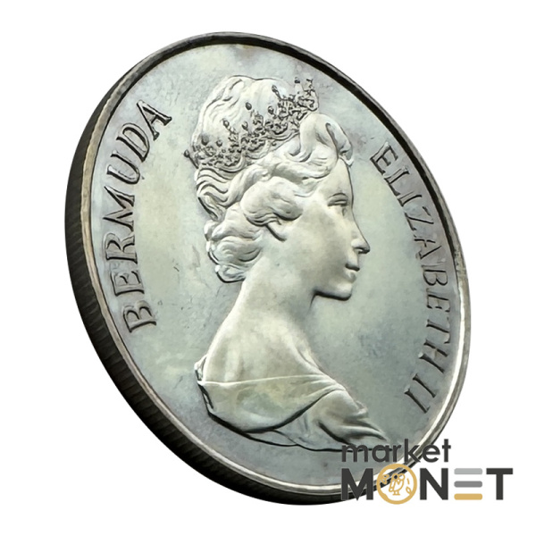 Монета 25 центів 1984 Бермудські Острови Королева Єлизавета II (4.13) Proof
