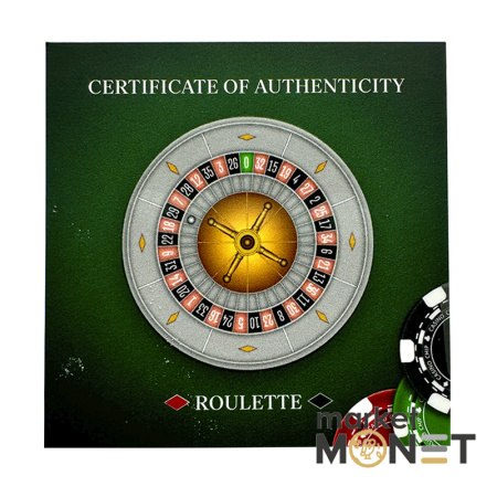Срібна монета 7 доларів 2023 рік Ніуе 999 3 oz  ROULETTE