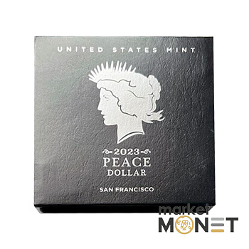 Срібна монета 1 долар 2023 рік, США. Peace Silver Dollar 2023