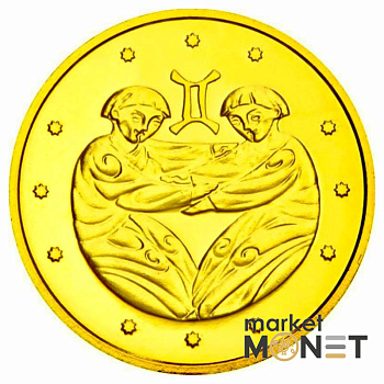 Золота монета 2 грн "Близнюки" 2006 Україна