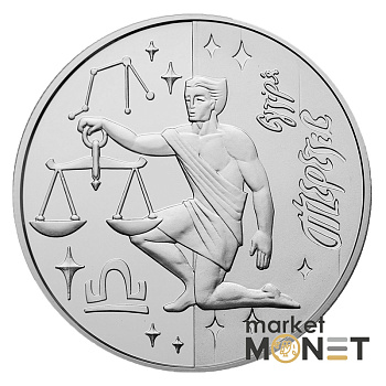 Срібна монета 5 гривень 2008 Україна 925 15.55 г. Терези