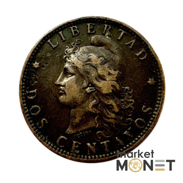 Монета 2 цента 1891 Аргентина (6.2)