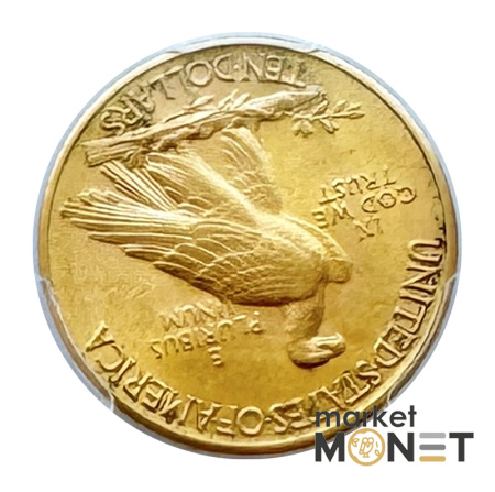 Золота монета 10 доларів 1926 США 900 16.72 г. Голова Індіанця у слабі MS 63