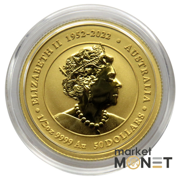Золота монета 50 доларів 2024 Австралія 999 1/2oz Лунар ІІІ - Рік Дракона