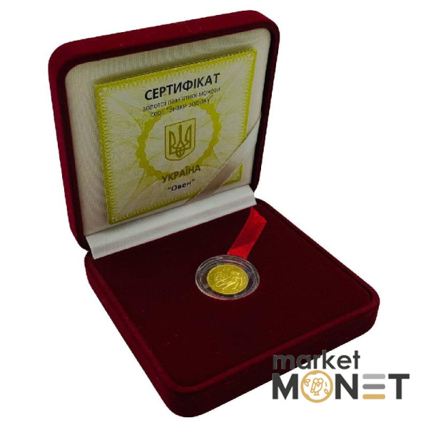 Золота монета 2 грн "Овен" 2006 Україна
