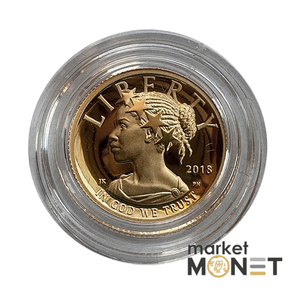 Золота монета 10 доларів 2018 США 1/10 oz Леді Ліберті - Американська свобода