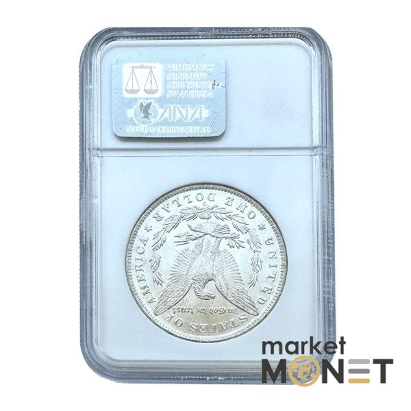 Срібна монета 1 долар 1885 США 900 долар Моргана, монетний двір "О" - Новий Орлеан (Луїзіана), в слабі MS 64 