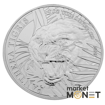 Срібна монета 500 кіп 2021 Лаос 999 1 Oz Лаоський тигр Срібна монета 500 кіп 2021 Лаос 999 1 Oz Лаоський тигр