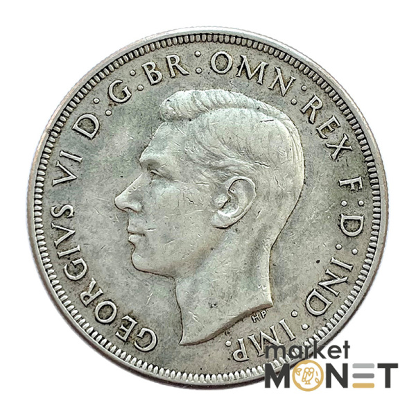 Срібна монета 1 крона 1937 рік Австралія 925 №1