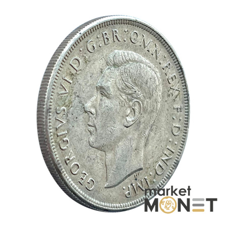 Срібна монета 1 крона 1937 рік Австралія 925 №2