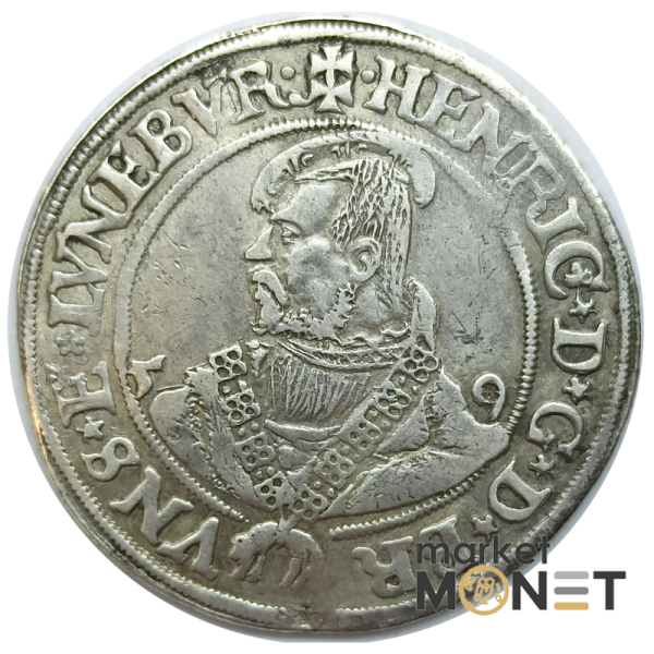 Срібна монета 1/2 талеру 1559 року Брауншвейг Німеччина