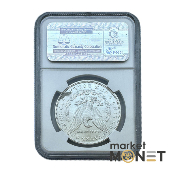 Срібна монета 1 долар 1896 США 900 долар Моргана, монетний двір - Філадельфія, в слабі MS 64 