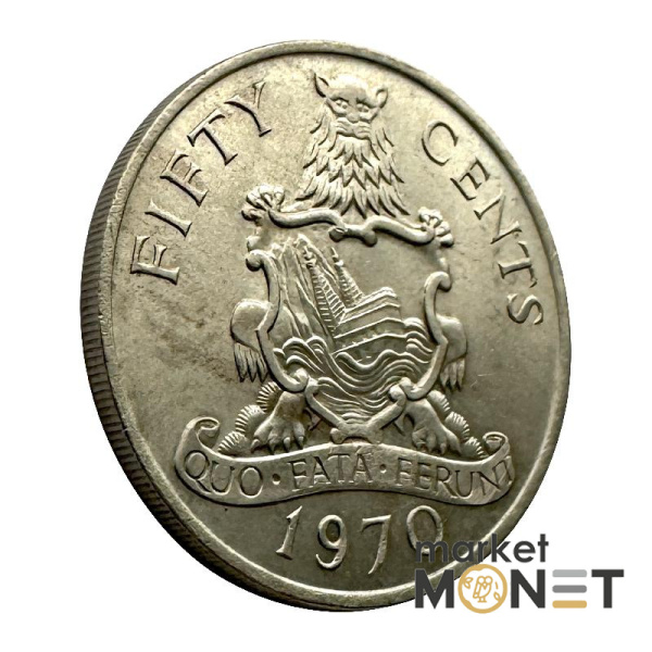 Монета 50 центів 1970 Бермудські Острови Королева Єлизавета II 
